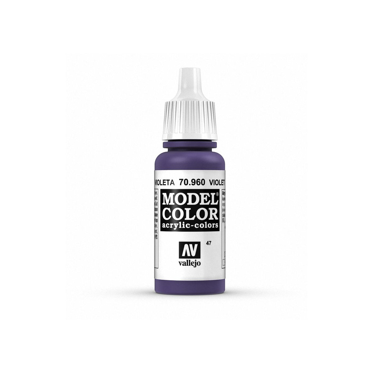Vallejo Model Color violet paint in a 17ml bottle, ideal for miniature and model painting projects.