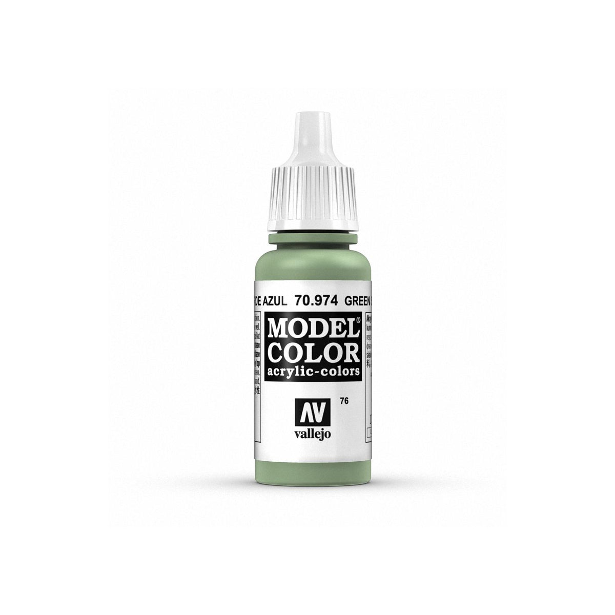 Vallejo Model Color 17ml Green Sky paint bottle with label visible for miniature painting and model hobby projects.
