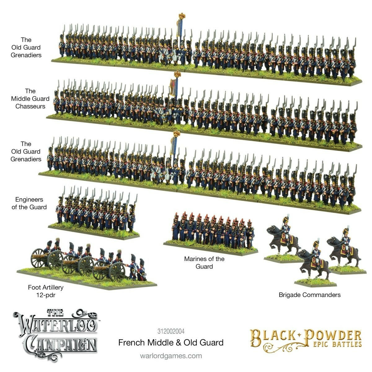 Black Powder Epic Battles: Waterloo - French Middle & Old Guard - Mighty Melee Games