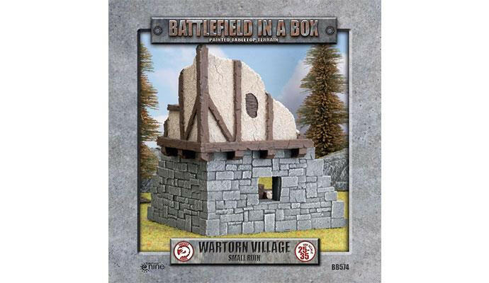 Wartorn Village: Small Ruin (x1)Full Painted Terrain - Mighty Melee Games